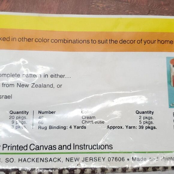 Vintage NEW Spinnerin Latch Hook Rug Printed Pattern Canvas Horse Yearling Pony - Picture 4 of 4